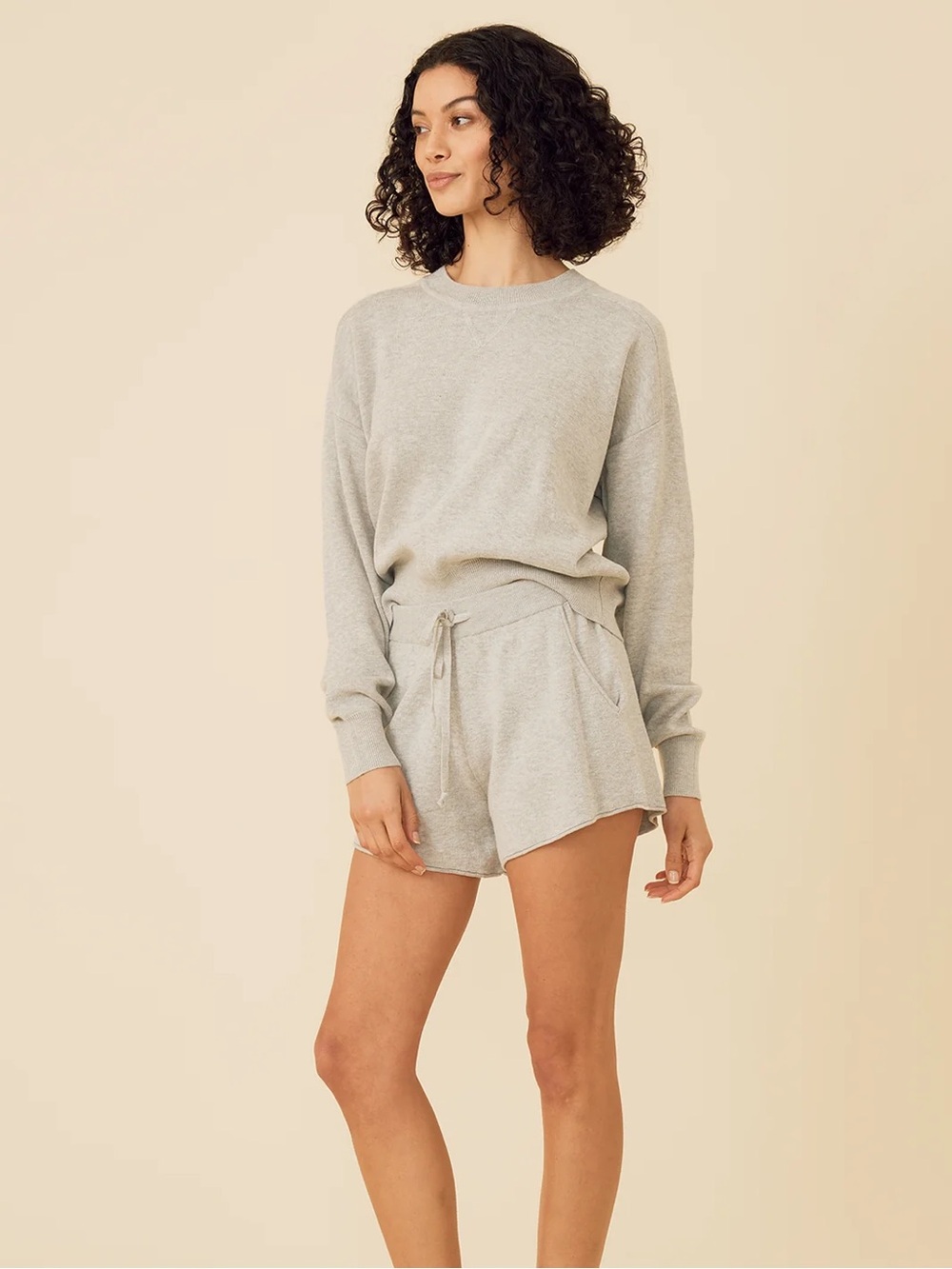 NWT One Grey Day Warwick lounge Shorts Cozy Light Gray Cotton Viscose